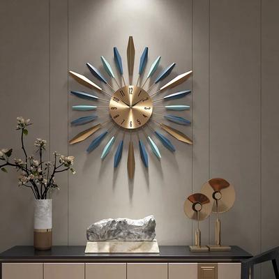 Luxury Creative Watch Wall Large Art Simple Metal Silent Home Design Watch Wall Digital Horloge Murale Wood Home DecoratioD1H1Q6