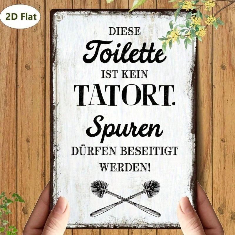 

Vintage Crime Scene Toilet Metal Wall Poster, Garage Decor for Joom