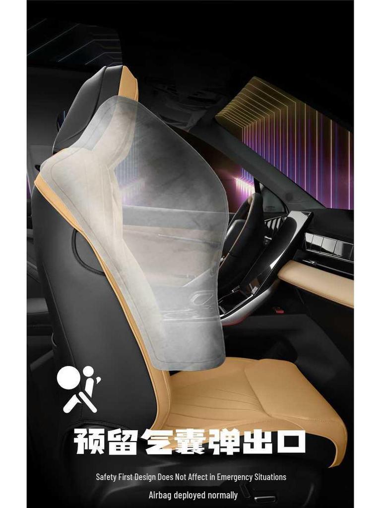 Breathable Perforated Leather Seat Covers for 23-25 Geely Boyue L – Full Coverage, Four-Season Use