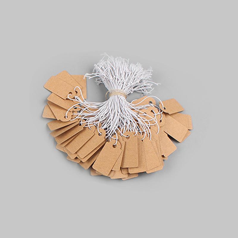 200pcs Elastic Cord Hang Tags for Jewelry Price Labels