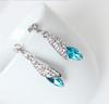 Shimmering Contemporary Jewelry Ensemble Teardrop Pendant Earring Set Alloy Accessories Suitable for Everyday Party