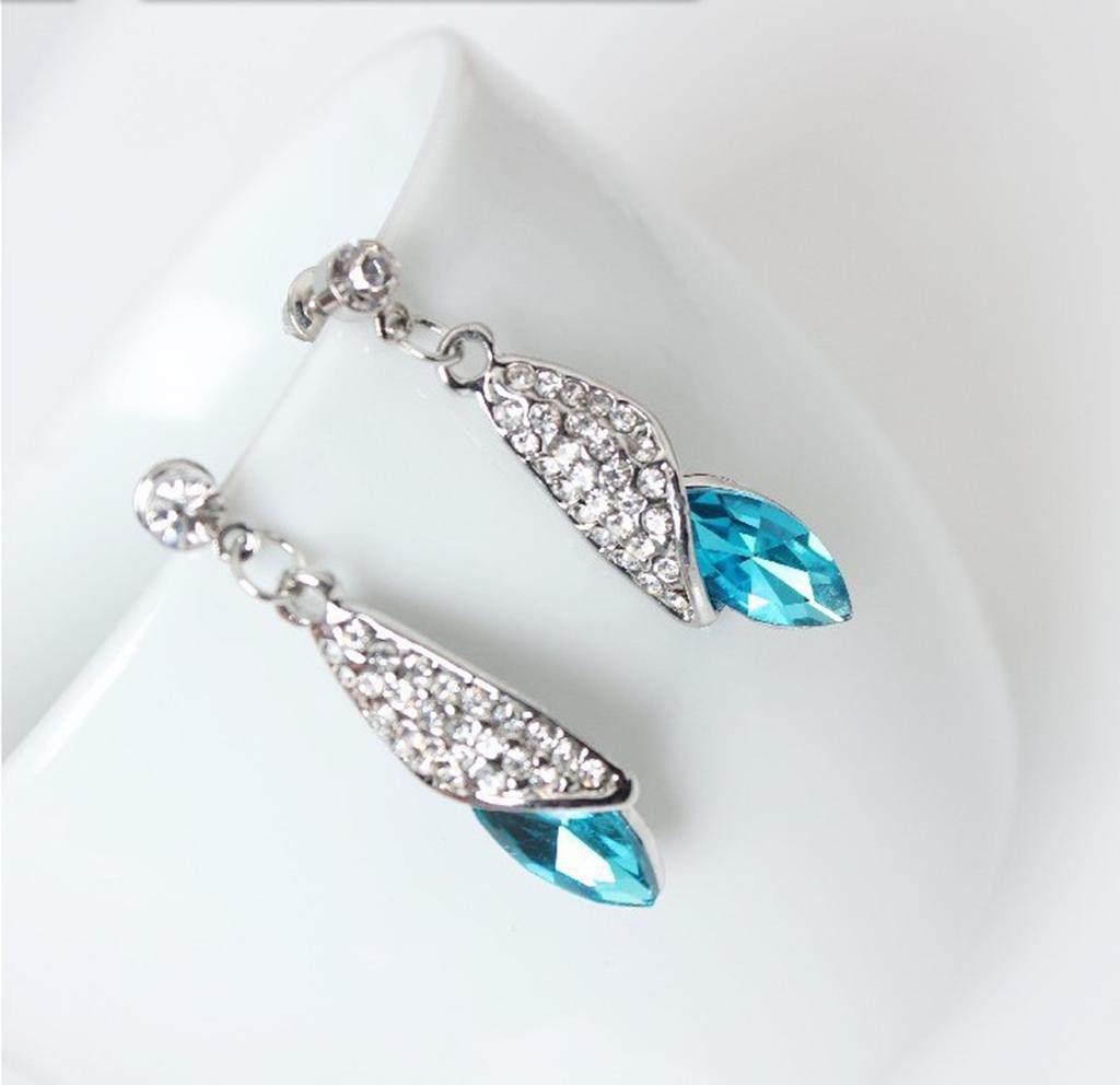 Shimmering Contemporary Jewelry Ensemble Teardrop Pendant Earring Set Alloy Accessories Suitable for Everyday Party