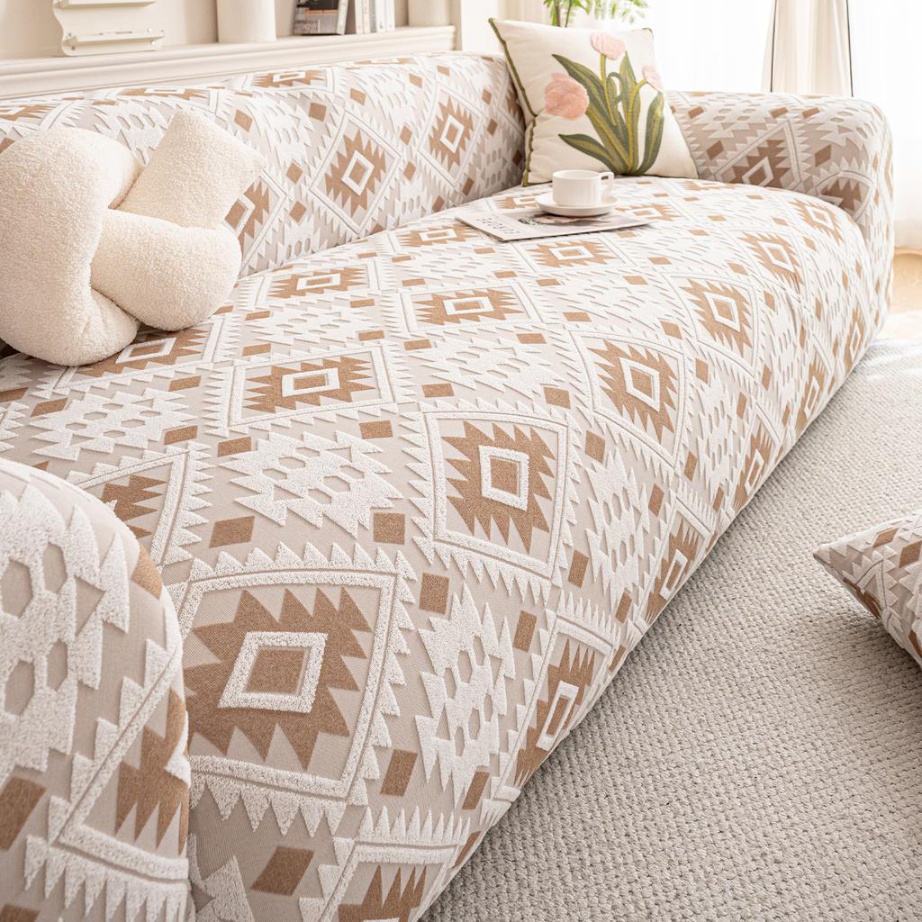 Copridivano in tessuto jacquard elastico Copridivano elasticizzato Copridivano componibile a forma di L Fodera angolare per soggiorno 1/2/3/4 posti