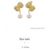 Exquisite Rhinestone Bow Pendant Imitation Pearl Mosquito for Women Ear Pierceless Ear Clips