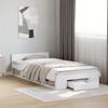 VidaXL Bed Frame with Drawer White 100x200 Cm Engineered Wood, Bed, Storage Bed, Single Bed Frame, Single Bed, 3280790