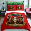 3pcs Duvet Cover Set, Football Club Bedding Set, Machine Washable, Breathable Fabric, All-Season Cozy Bedroom Accessory