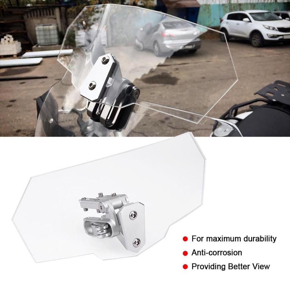 

Clip On Moto Extension Windshield Heightned Motorcycle Wind Screen Dirt Bikes A transparent