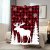 Red Plaid Winter Pack Throw Short Plush Throw Blanket Soft Skin-Friendly Multi-Scene Home Office
