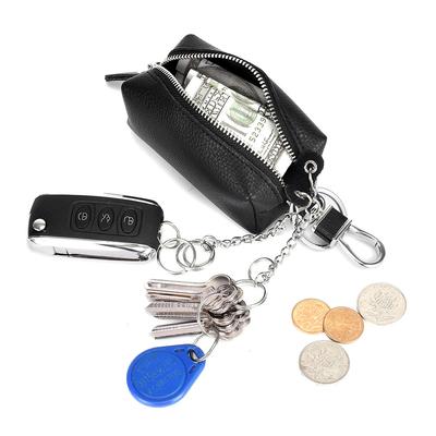 Key Bag Women's Soft Pure Leather Creative Large Capacity, Car General Key Card Bag Two-in-one
