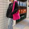 Faux Fur Tote Bag for Women Winter Plush Shoulder Bag Fuzzy Messenger Bag Female Soft Fluffy Handbags Shopper Bucket Hobo Bag CLE