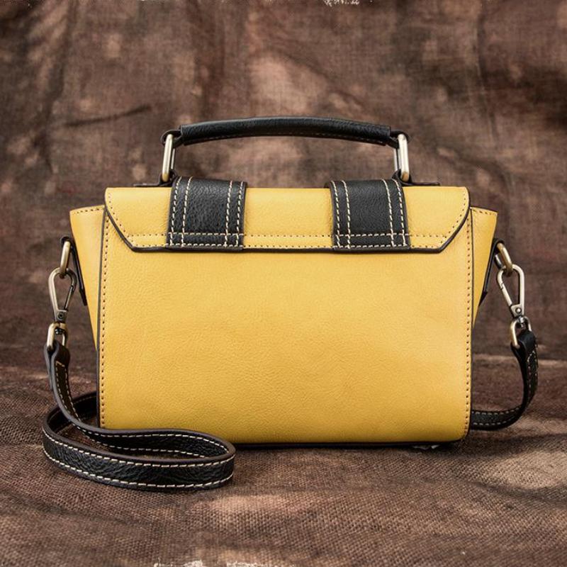 Johnature Mode erste Schicht Kuh Leder Frauen Tasche Vintage Handtasche Freizeit handgefertigte weibliche Schulter Messenger Taschen