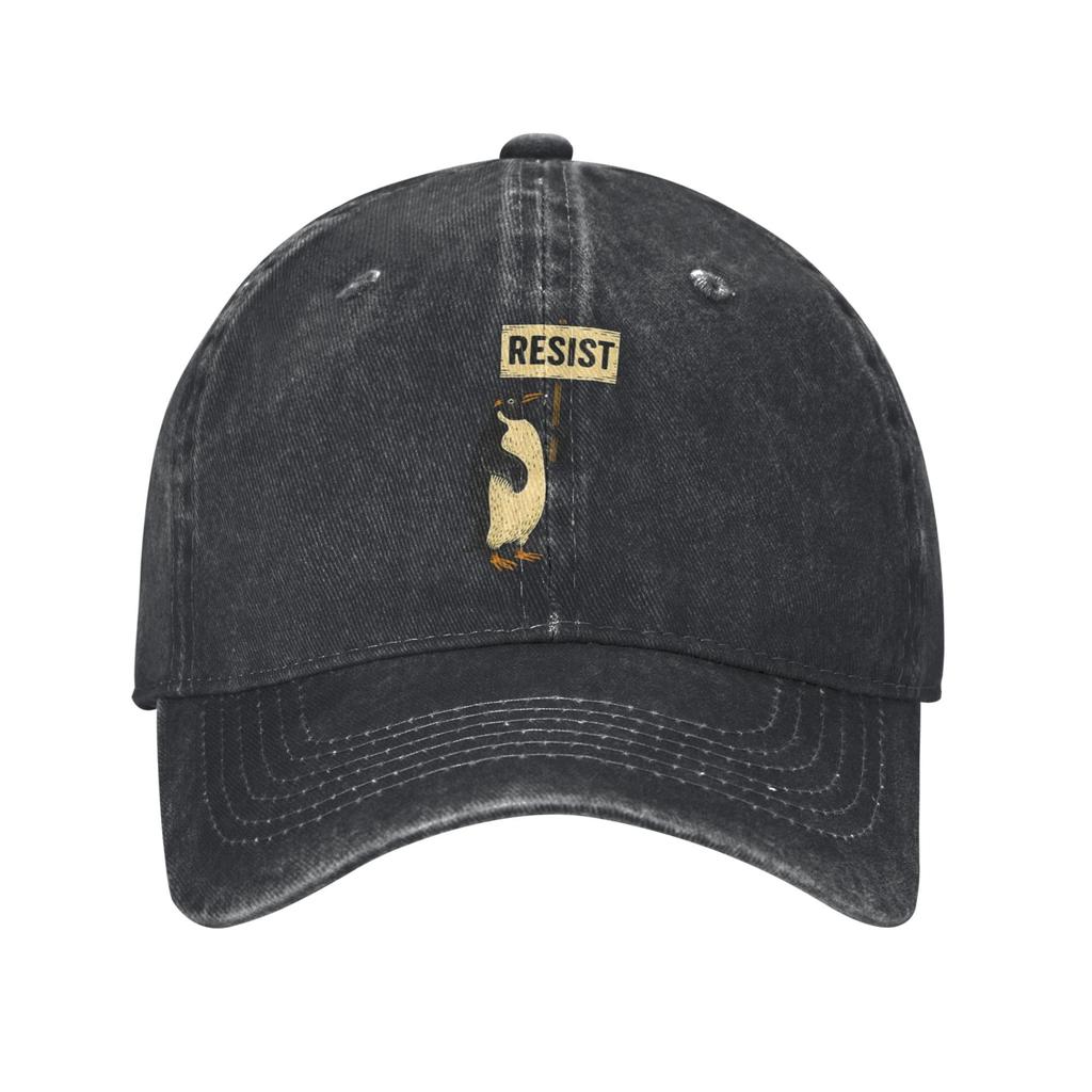 Penguins Resist Anti-Tariff Protest Baseball Cap Merch For Unisex  Adjustable Trucker Hats