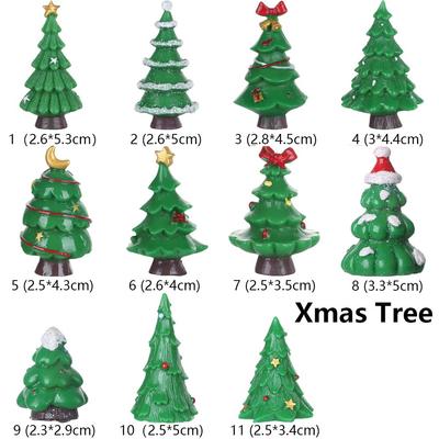 Dollhouse Ornament Home Decorations Fairy Garden Micro Landscape Deer Xmas Tree Santa Claus Miniature Snowman