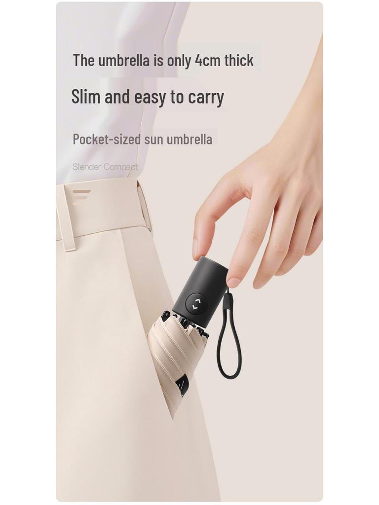220g Ultralight Japan Mini Pencil Automatic Umbrella: Anti-Rebound, Retractable, Ideal for Rain or Shine.