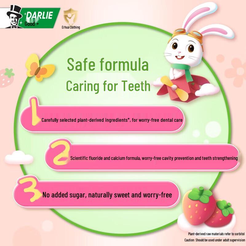 Darlie Baby Rabbit Kids Strawberry Anti-Cavity Toothpaste