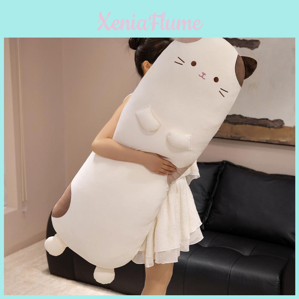 Plush Threecolor Cat Throw Pillow With Pp Cotton Filling For Home Decor Lounge Comfort