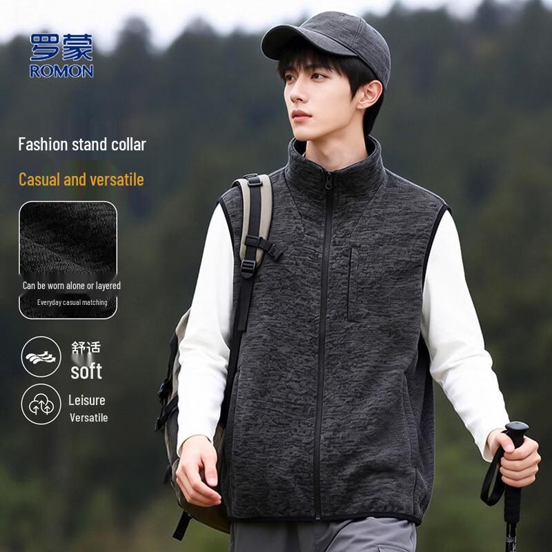 Romon Men s Outdoor Stand-Collar Windproof Vest 3XL