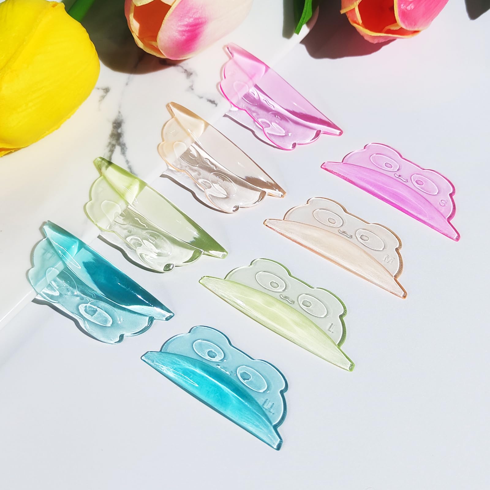 

Libeauty Cute Panda Shape Eyelash Perm Super Soft Eyelash Lift Reusable Eyelash Perm 8 Sizes Pads, Self-Adhesive Shields, Tool, Pads/4