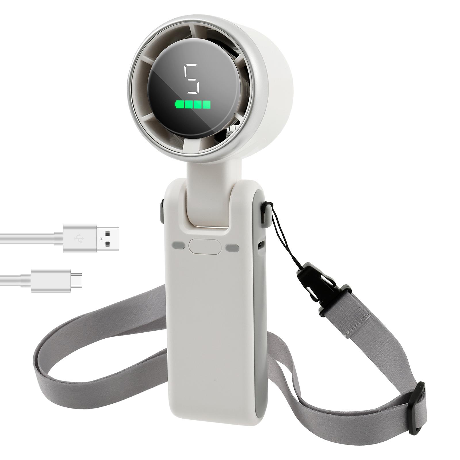 

USB Портативный Ручной Вентилятор 3-в-1 Складной Мини Турбо Вентилятор 5 Высокоскоростной Регулируемый Персональный Охлаждающий Вентилятор Электрический Вентилятор для Ресниц НОВЫЙ белый