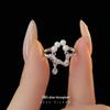 Banyan Tree S925 Silver Teardrop Pearl Ring - Irregular Retro Design, Unique Open Fit for Women