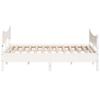 Vidaxl Bed Without Mattress, White, 200X200 Cm, Solid Pine Wood