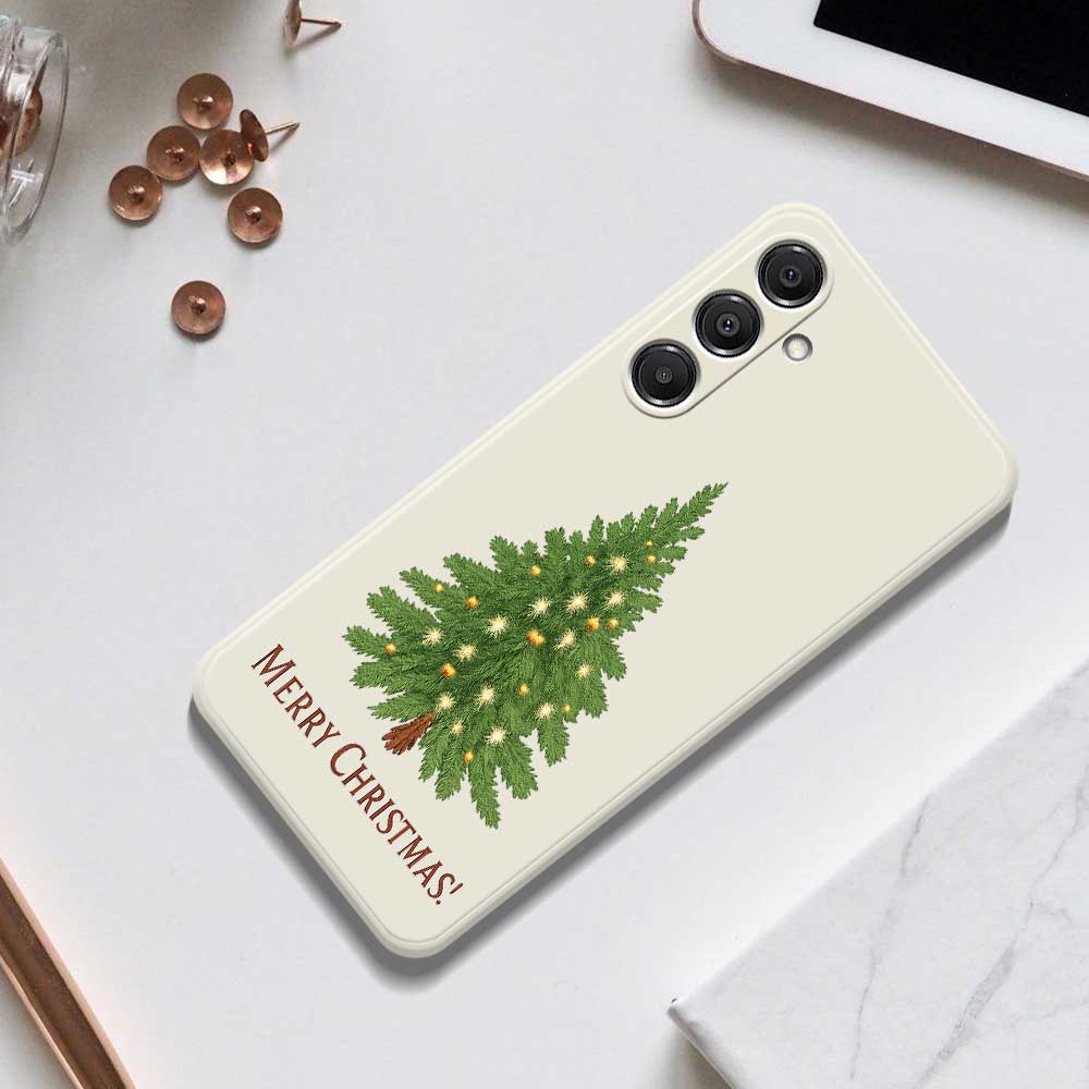 For Samsung Galaxy A16 5G/4G Case Christmas Tree Pattern Printing Straight Edge TPU Phone Back Cover