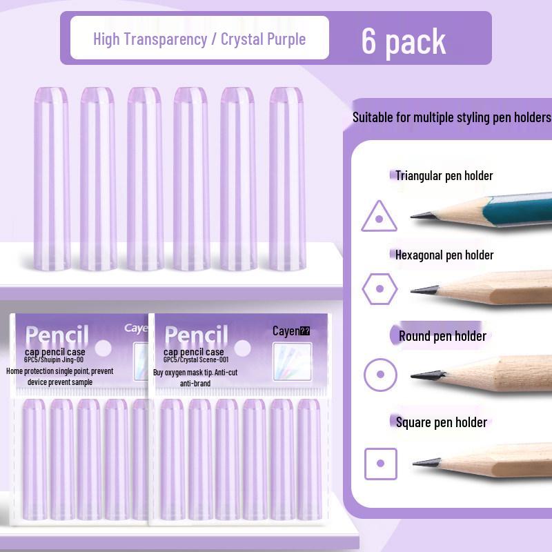 Transparent Pencil Cap for Kids - Grip Aid & Protective Cover
