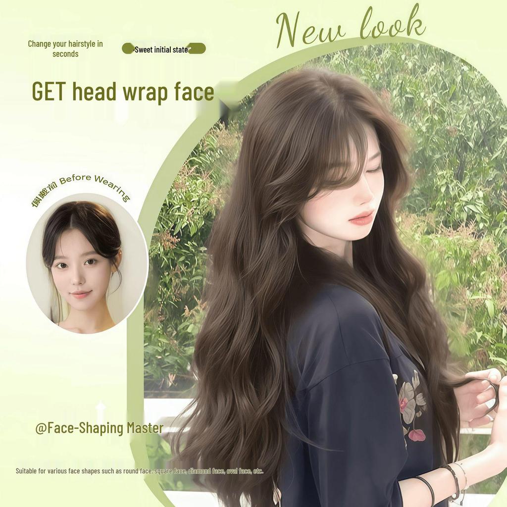 Women's Long Curly Egg Roll Wig - Fluffy, Fashionable, Age-Defying Style for Autumn/Winter