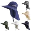 Summer sun protection visor hat fishing hat sun hat outdoors climbing big eaves hat foldable bucket hat
