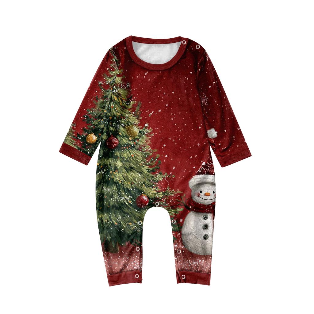 Family Matching Print Sets Pajamas Loungewear Outfits Family Matching Long Sleeve Tops+Pants Set