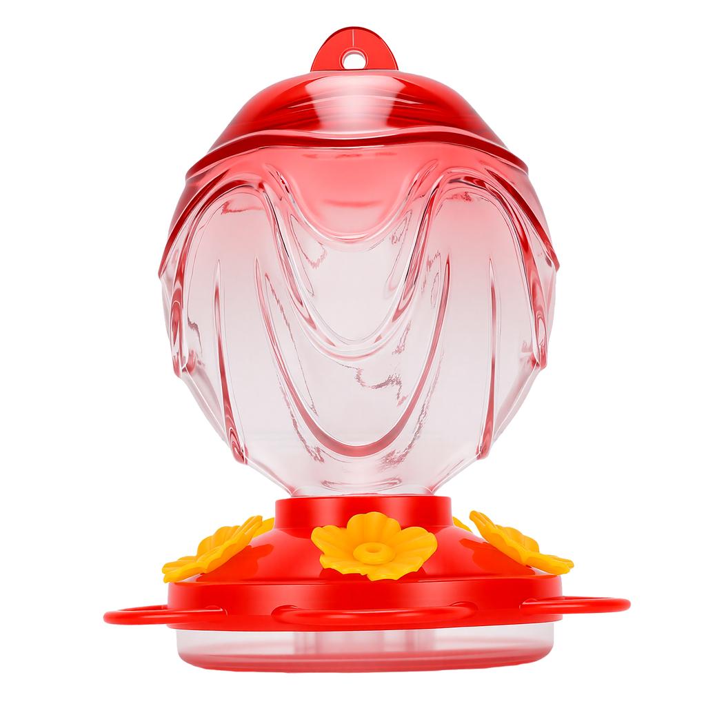 Outdoor Hanging Glass Bird Feeder Clear Glass Bottle Wild Bird Nectar Feeder with 6 Feeding Ports for Courtyard Garden