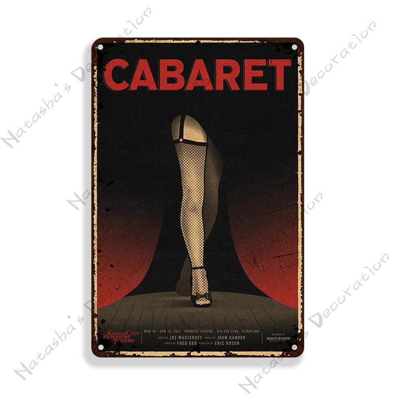Cabaret Poster Music Movie Metal Sign Decorative Plate Home Restaurant Bar Club Wall Decor Vintage Metal Poster Industrial Decor