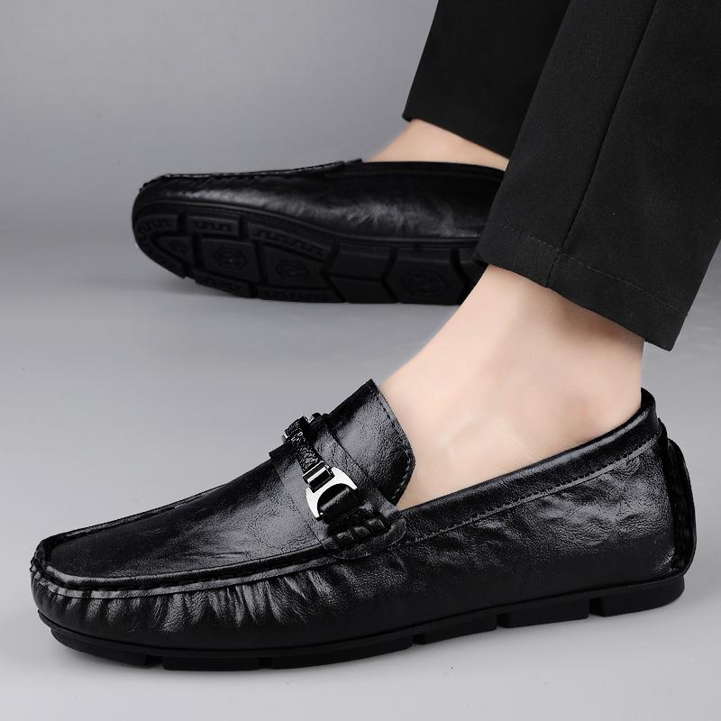 Loafers Shoes For Men Boat Shoes Large Size 45 46 Leather Man Moccasins Mens Driving Casual Shoe Slip On Flats Mocasines Hombre