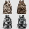 Urban Minimalist Plush Backpack For Women With Fabric And Leopard Print For Casual Travel