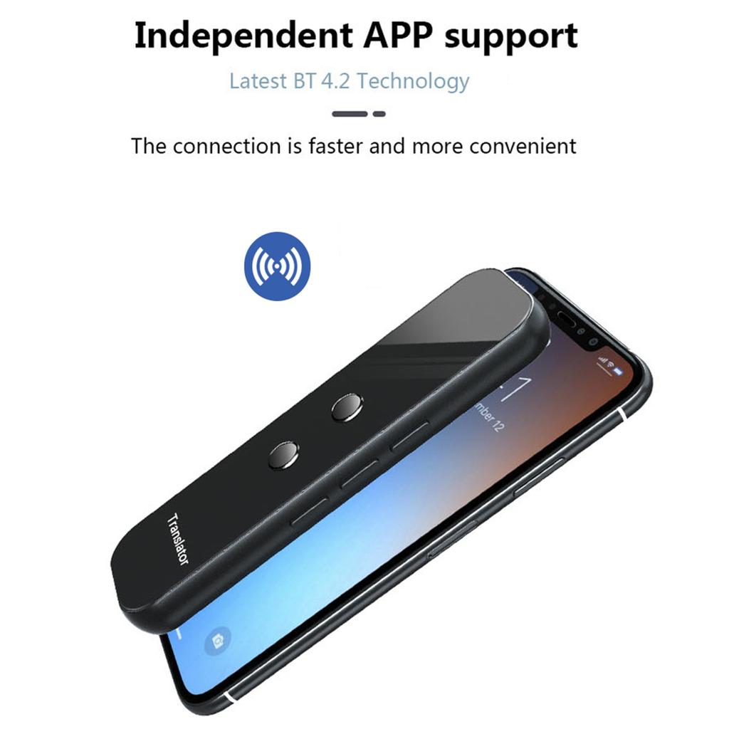 Language Translator, -thin Zinc Alloy and Tempered Glass Housing, Real-Time Translation of More Than 70 Languages, 4.2, Battery Li