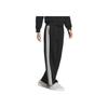 adidas AW24 Sports Lifestyle Serie Gestreifte Bequeme Hautfreundliche Gestrickte Sporthose Damenhose Schwarz JZ1642