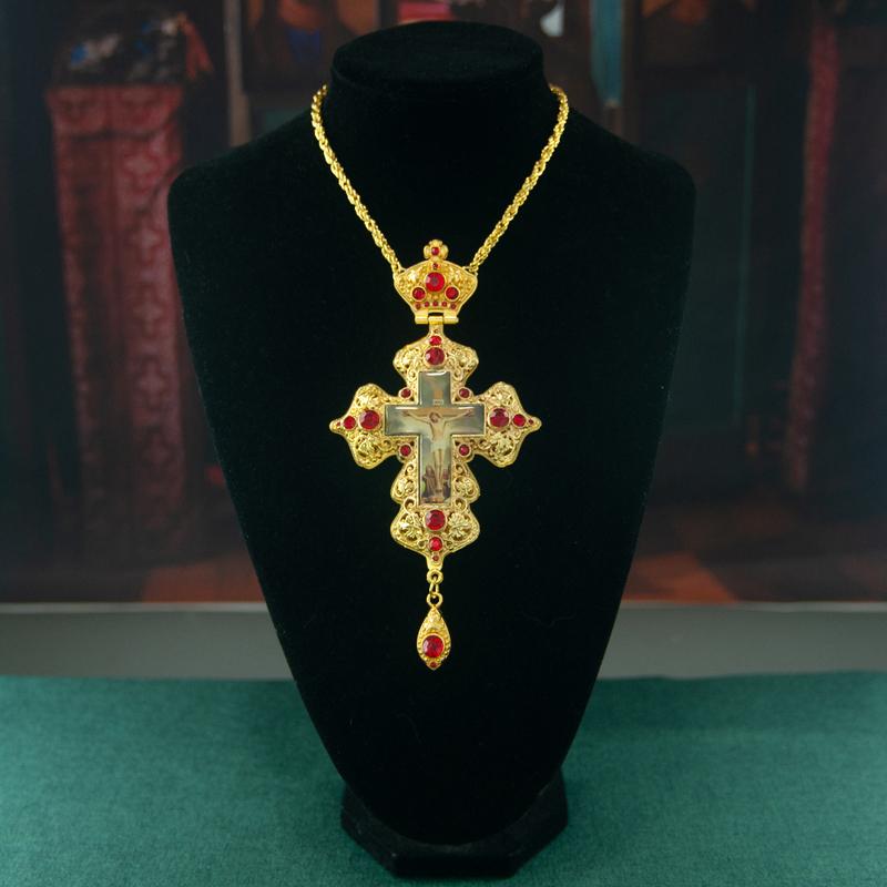 Religious Hollowing Process Used In Crafting Greek Orthodox Church Bishop's Pectoral Cross Necklace for Priest Ordination Gift
