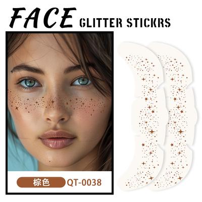 Freckle Tattoo Sticker Bronzing Freckle Face Sticker Makeup Electronic Music Festival Dance Party Freckle Tattoo Sticker