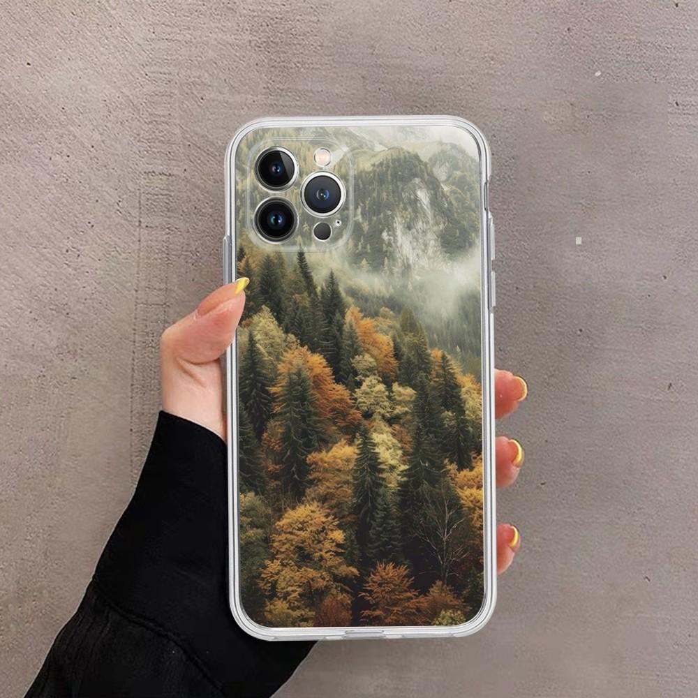 Mountain Forest Phone Case For IPhone 16 15 14 13 12 Mini 11 Pro XS Max X XR SE 6 7 8 Plus Soft Silicone Cover