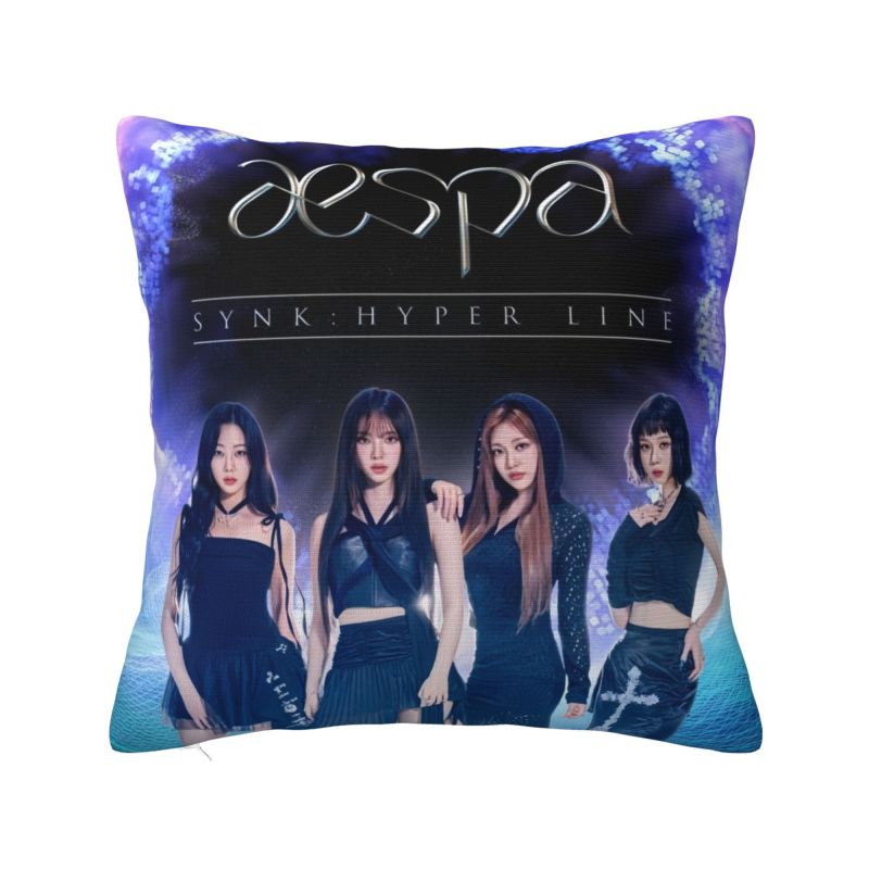 Custom Kpop A-Aespas Girls Karina Winter Giselle Ningning Pillow Case Sofa Luxury Cushion Cover Car Pillowcase