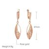 Kinel Lange Tropfenohrringe aus Roségold 585 Hohlanhänger Schmuck