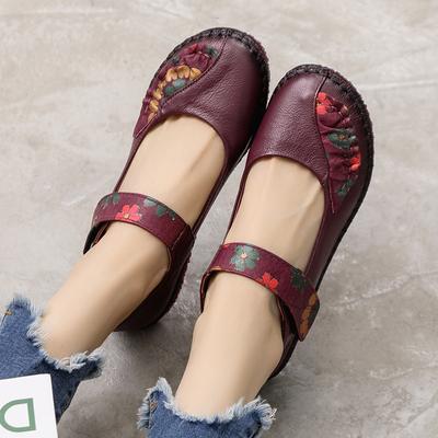 Echtes Leder Weiche Sohle Damen Ballerinas Mutterschuhe Komfort Oxford Schuhe für Damen Schuhe Damen Slipper Mokassins