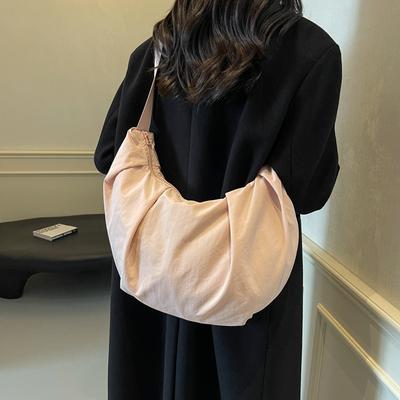Crossbody Herbst- und Winter-Knödeltasche mit großem Fassungsvermögen, leicht, schlicht und vielseitig, lässige Umhängetasche mit großem Fassungsvermögen