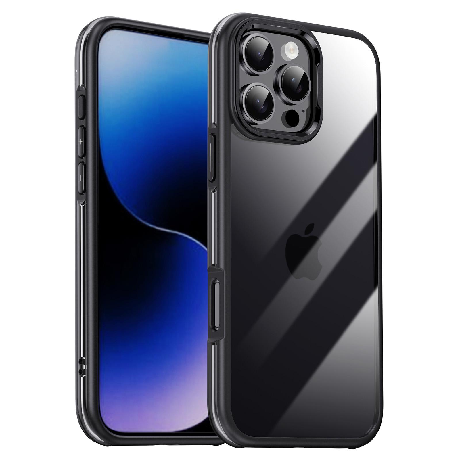 IPAKY For iPhone 16 Pro Max Electroplating TPU Case Airbag Shockproof Phone Cover A