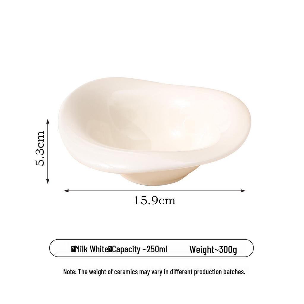 Ceramic Cream Style Salad and Dessert Bowl – Ideal for Afternoon Tea and Cafe Tableware.