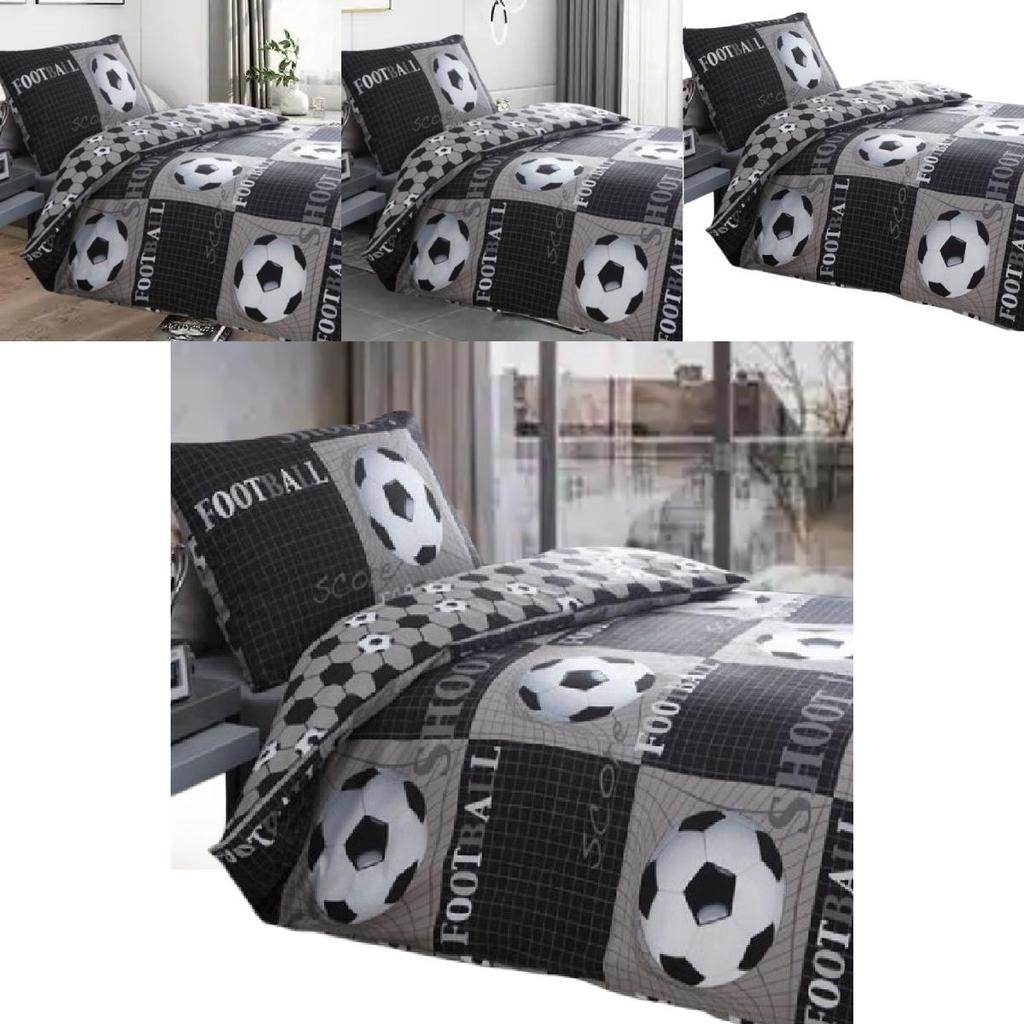 Football Printed Bedding Set With Polyester Cotton Material For Teen Sleepers
