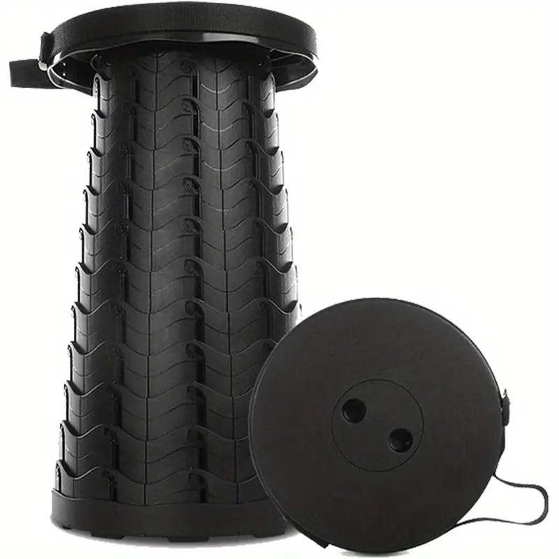 1pc Round Folding Desk New Collapsible Portable Picnic Seat Lightweight Outdoor Camping Chair Retractable Travel Folding Desk