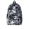 High-value Personalized Graffiti Trendy Cool Contrasting Color Backpack Couple Lightweight Travel Large-capacity Backpack