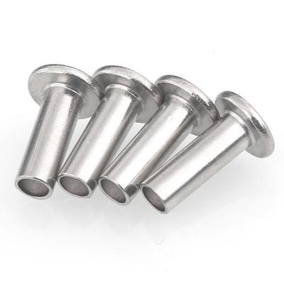 Rebite Semi-Oco de Cabeça Chata de Aço Inoxidável 304 GB875, Pacote com 10