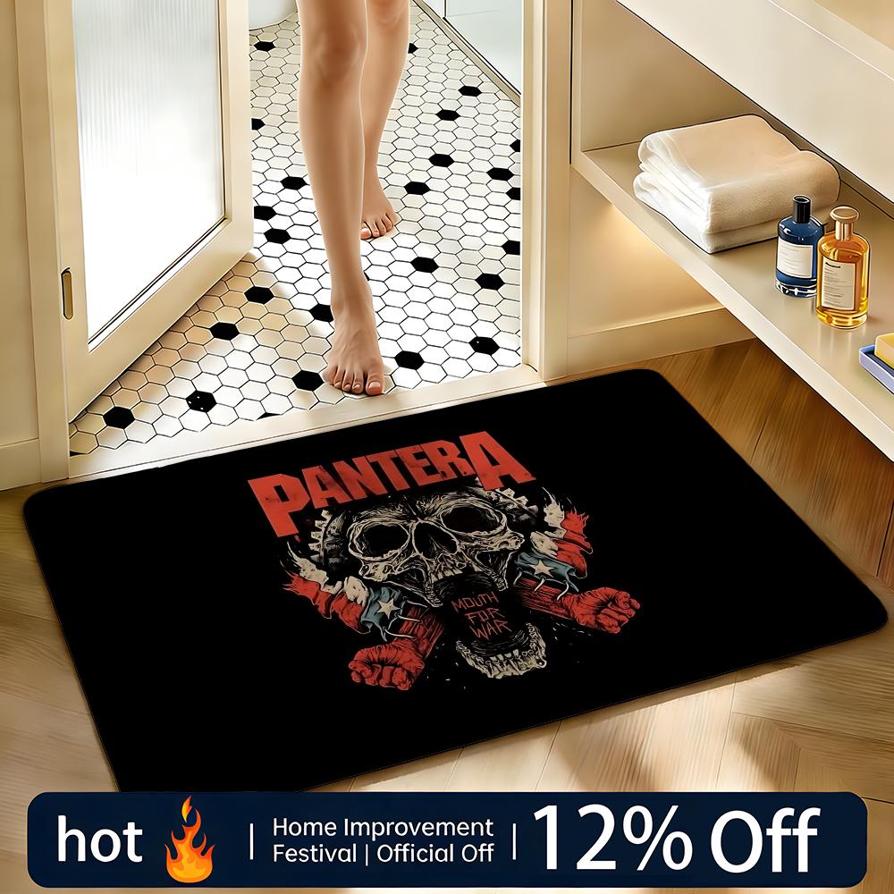Soft Absorbent Non-Slip Rug Band P-PanteraS Floor Mat Home Decor Doormat Bedroom Floor Mat Shower Carpet